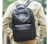 Womens Black Leather Backpack Bag For Laptop