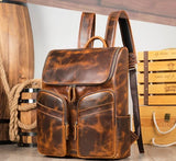 Small Brown Leather Backpack Purse