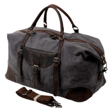 Duffle Bag - Black with Braided Handles, Authentic Vintage – Vintage Boho  Bags