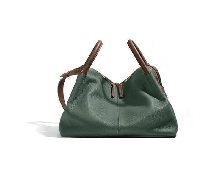 Elegant Women's Leather Tote Crossbody Handbag