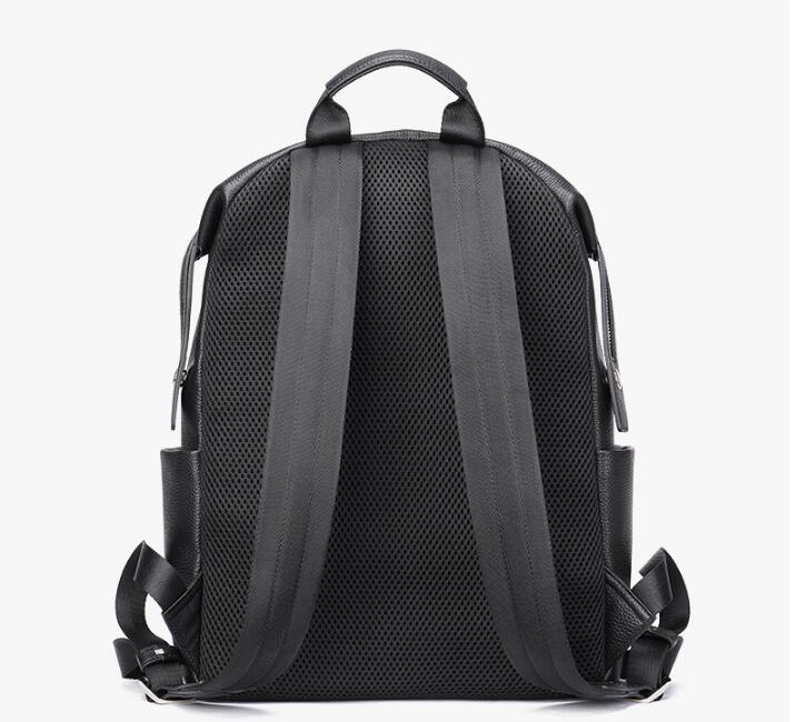 Large Black Leather Backpack Purse Bag
