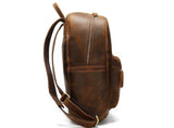 brown leather laptop backpack bag for school