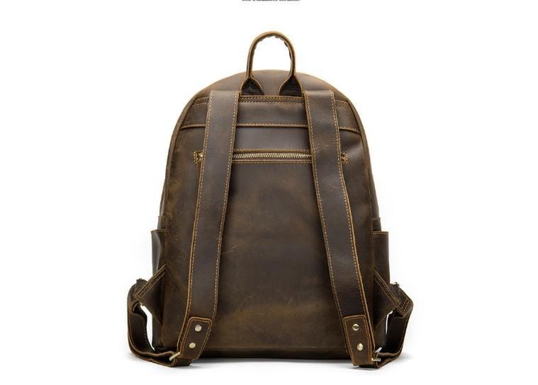Vintage Brown Signature Vegan Leather Diaper Bag Backpack — Mustard Seed  Littles