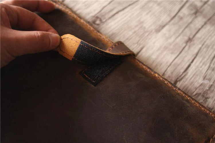 handmade leather portfolio bag