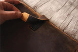 handmade leather portfolio bag