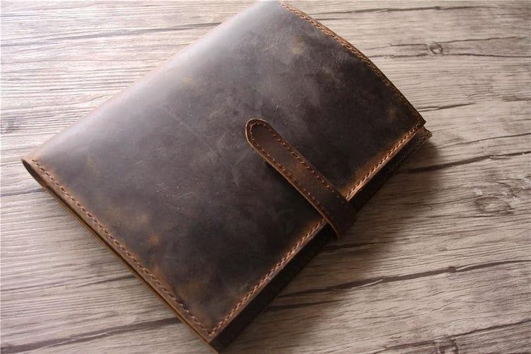 rustic leather portfolio bag