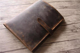 rustic leather portfolio bag