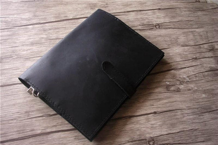 black leather ipad air case cover with pencil holder