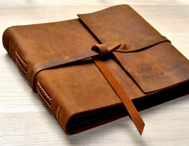 Customized Brown Leather Traveler's Notebook Journal with Pen Holder –  LeatherNeo