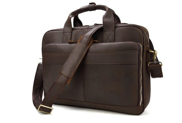 coffee leather 15 inch laptop bags