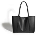 Black Large Women's Leather Tote