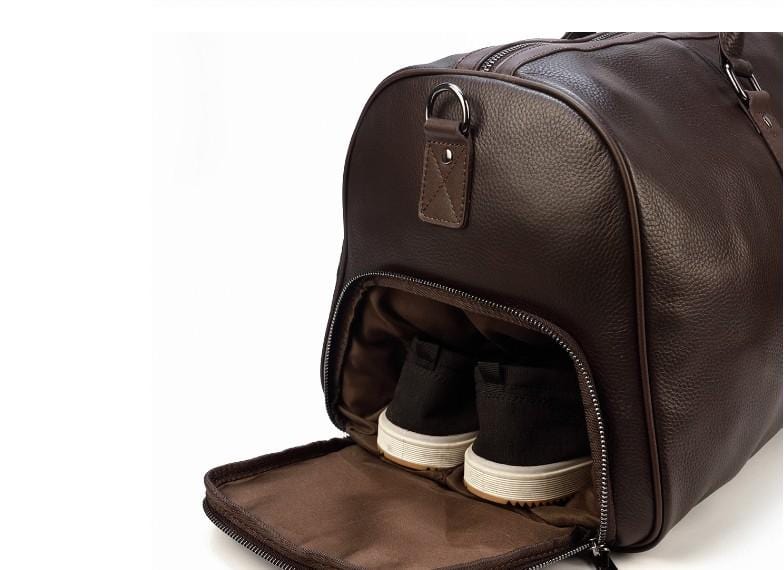 Men's & Women's Brown Leather Weekender Luggage Bag - LeatherNeo Men's & Women's Brown Leather Weekender Luggage Bag - LeatherNeo