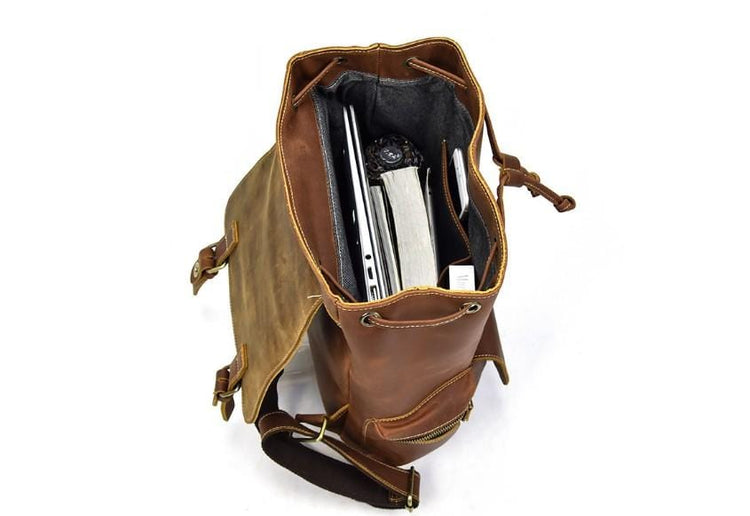 leather convertible backpack mens