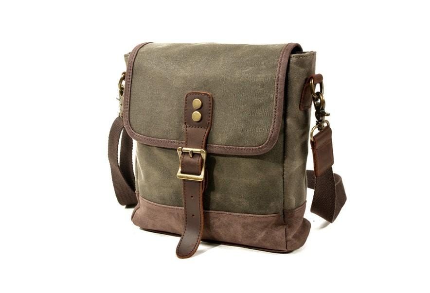 Small Shoulder Bag - Waxed Canvas Side Bag