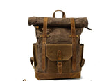 men's & women's coffee waxed canvas backpack rucksack