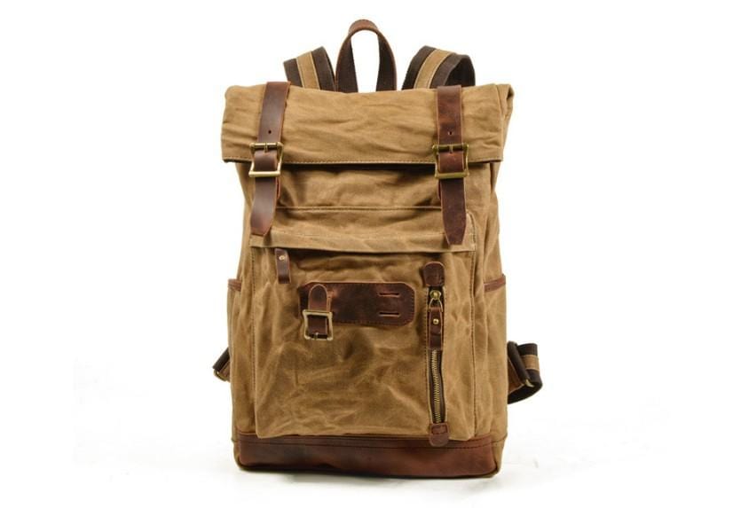 Small Leather Canvas Backpack Purse Bag