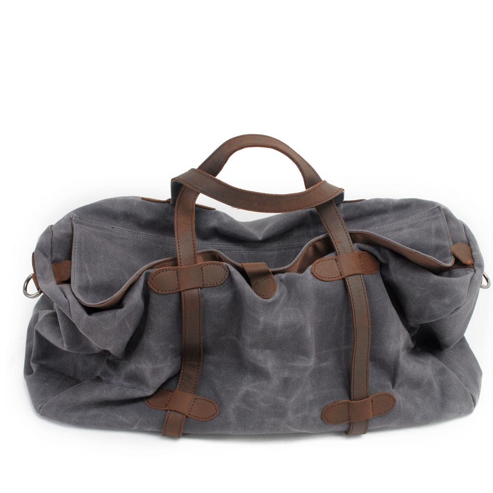 amazonbasics canvas travel weekender duffel luggage bag - grey Men's Canvas Luggage Bag Overnight Bag Grey Brown Black – LeatherNeo