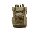 green small canvas backpack mens