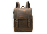 Women's Vintage Brown Leather Backpack Purse