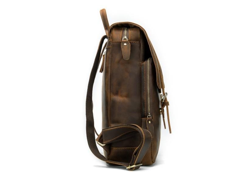 Vintage Womens Brown Leather Backpack Purse Cool Backpacks for Women