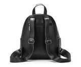 Handmade Womens Small Black Leather Backpack