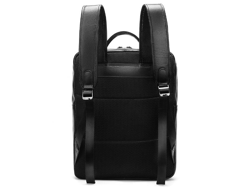 black faux leather backpack large Womens Black Leather Backpack Purse