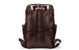 Men's Luxury Brown Leather Backpack