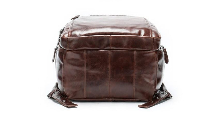 Men's Luxury Brown Leather Backpack