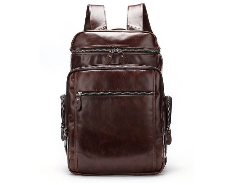 Men's Luxury Brown Leather Backpack Men's Luxury Brown Leather Backpack