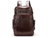 Men's Luxury Brown Leather Backpack