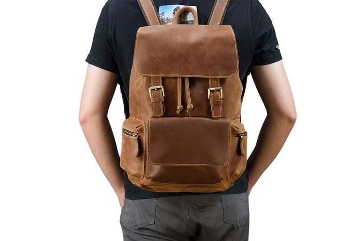 leather diaper backpack