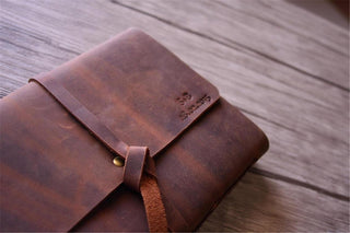 Personalized Leather Memorial Service Guest Book