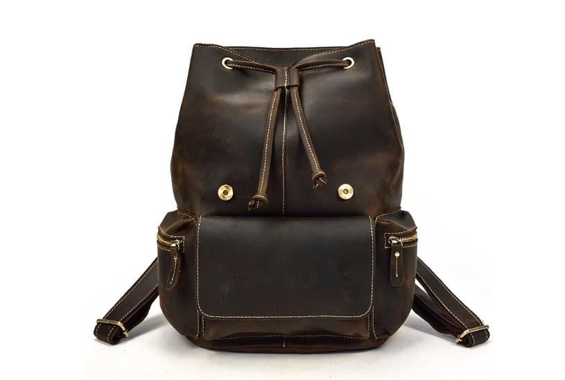 designer womens leather backpacks Genuine Leather Backpack for Men, Vintage Handmade Dark Brown / 15.6" laptop