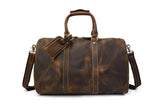 brown leather luggage bag for men