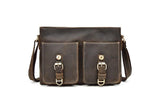 artisan leather messenger bag