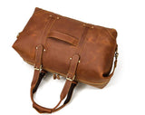 zippered leather duffle bag