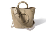 Grey Women's Leather Tote Handbag
