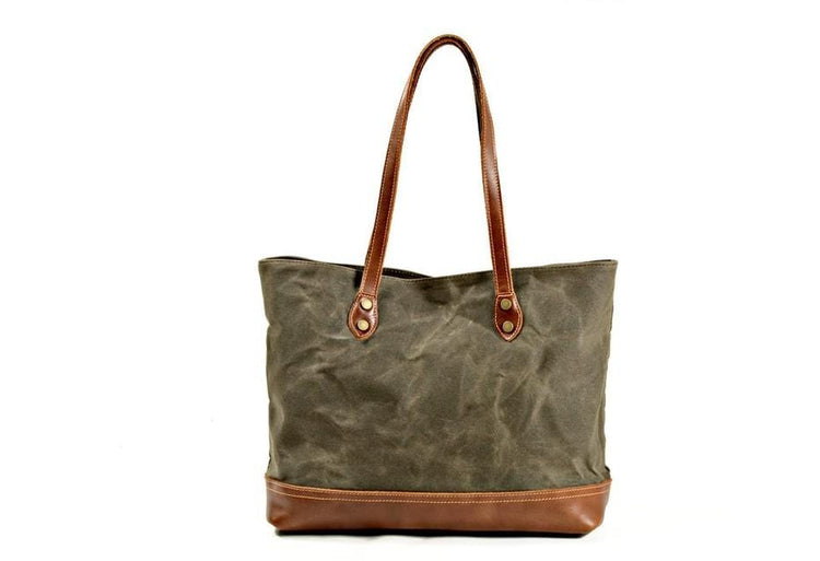 waxed canvas tote women