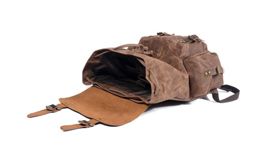 Sac à dos - Unisex - Ordinateur Portable - Toile - Cuir - 15.2x5.1x11.2 Sac à dos - Unisex - Ordinateur Portable - Toile - Cuir - 15.2x5.1x11.2