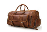 leather luggage duffel bag