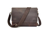 brown genuine leather messenger bag