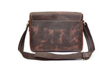 brown leather shoulder messenger bag