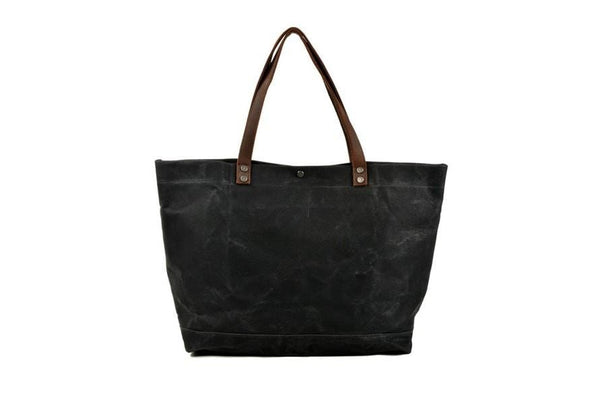 Black Canvas Tote Shoulder Bag