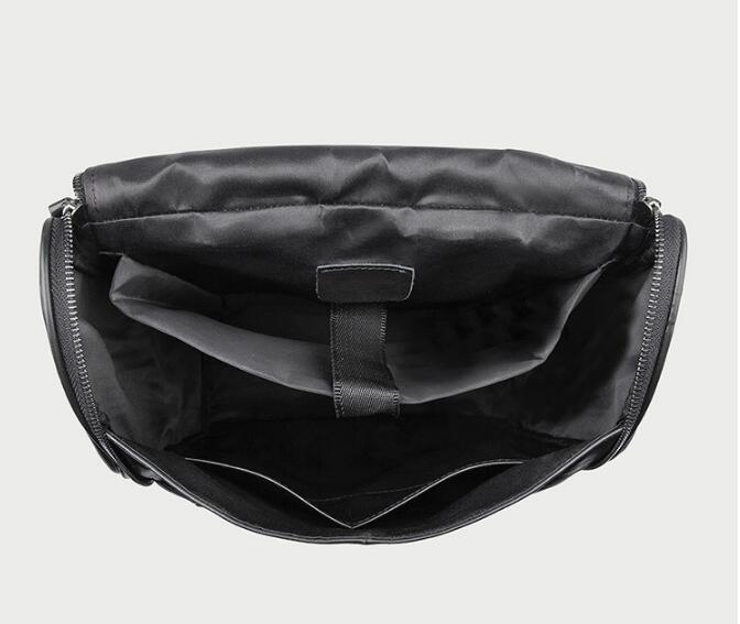 black leather backpack bag for school