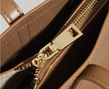 Details Leather Shoulder Tote Handbag