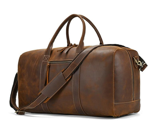 No. 12 Weekender Bag - Handmade Leather Duffle Bag