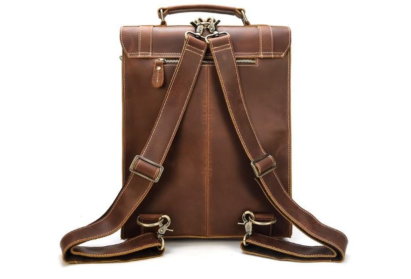 Rustic Leather Travel Backpack (Fits Laptop) - LeatherNeo