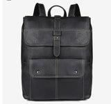 black leather bisuness leather backpack