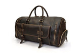 mens leather weekend duffle bag