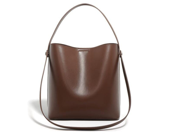 brown Women's Leather Shoulder Tote Bag